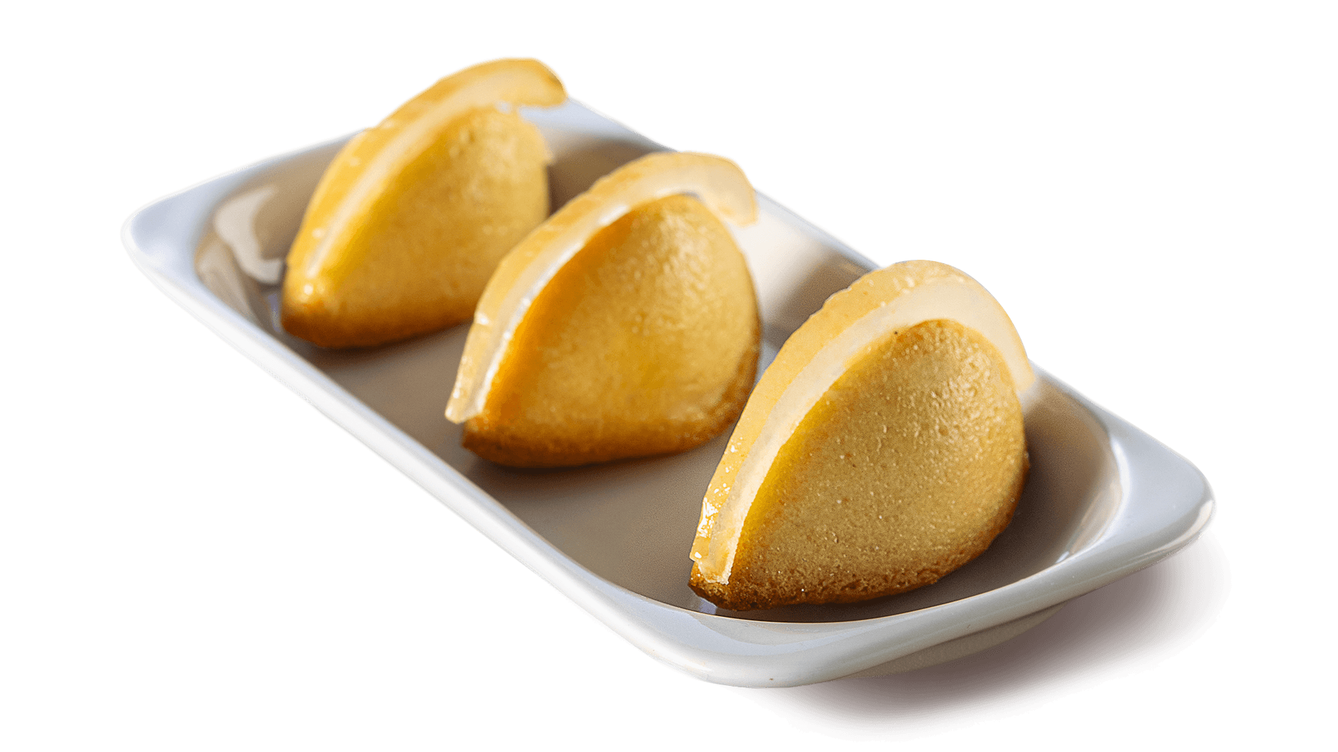 Prodotto di pasticceria realizzato con Amordifrutta Scorzone di limone Amalfi IGP a quarti in sciroppo